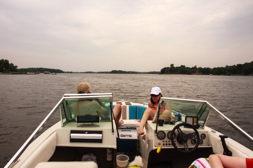 Scott and Robin on the boat